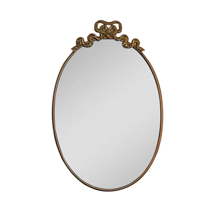 欧式梳妆台镜子带灯卫生间挂墙智能浴室镜法式复古墙面装饰镜定制