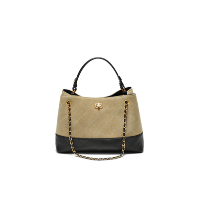 百丽女包新款时尚小香风托特包