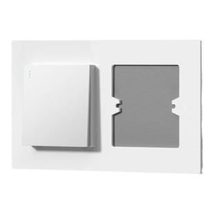 86型挡板开关装饰盖板插座孔洞墙面双位多位超薄白色空白面板遮丑
