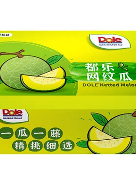 dole 都乐 玫珑网纹瓜 当季水果蜜瓜 香甜可口季节限定 2只装礼盒