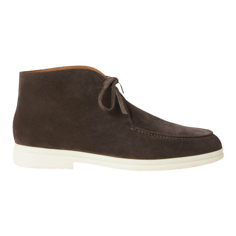 LoroPiana/诺悠翩雅男士靴子裸靴经典系带防水绒面小牛皮新款