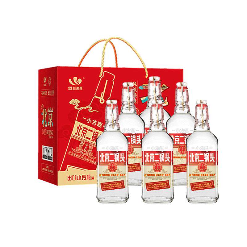出口小方瓶牌42度红标500ml*6瓶