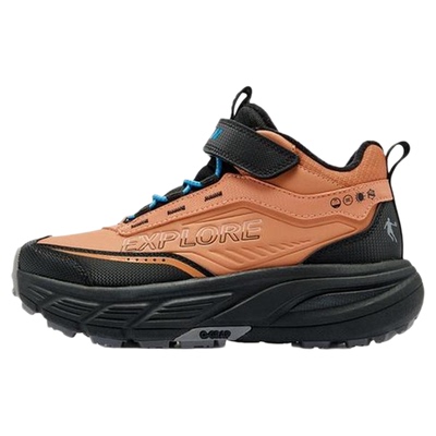 乔丹加绒棉鞋户外男童大童2025秋冬加绒厚底保暖增高鞋儿童运动鞋