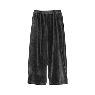 宝藏款厚厚金丝绒软糯慵懒风松紧腰垂感显瘦百搭阔腿裤冬安妮森林