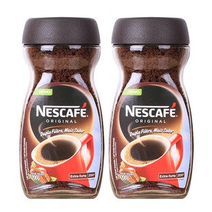 雀巢黑咖啡巴西醇品原装进口无蔗糖美式速溶咖啡粉200g健身提神