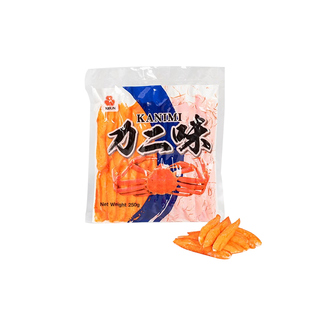 日本纪文力二味蟹柳蟹香鱼柳原装进口蟹肉风味即食手撕蟹柳棒250g