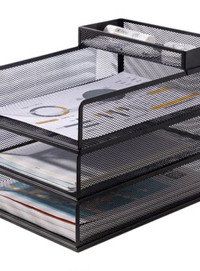 得力桌面文件架金属资料架文件框