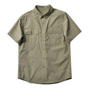 美式硬汉风！上身挺括有型！夏季宽松休闲百搭短袖工装男衬衫衬衣