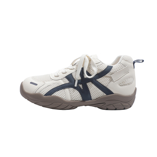 真皮~骄屿厚底内增高德训鞋2025新款网面透气百搭运动休闲阿甘鞋