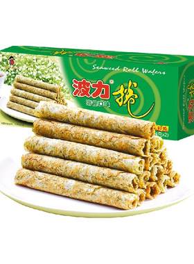 波力海苔味网红零食酥脆蛋卷108g