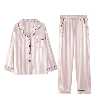 情侣款冰雪丝丝绸家居服套装