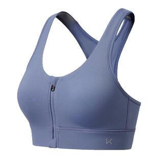 Keep新款前拉链一体杯运动内衣女高强度跑步防震后可调节美背文胸