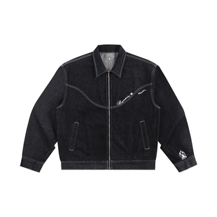 BURNIN*CHILLLAX原牛夹克休闲风宽松型男士简约牛仔夹克牛仔外套