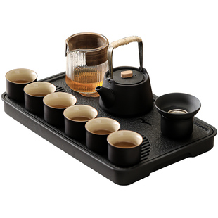 黑陶功夫茶具套装家用轻奢高档泡茶专用一整套功夫茶壶喝茶杯