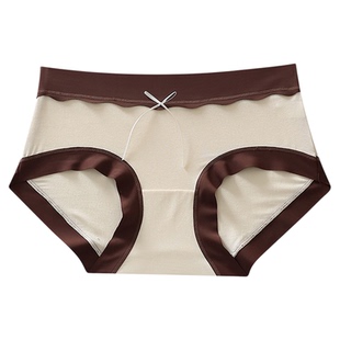 新款内裤女莱赛尔10A抗菌蚕丝裆2025新款天丝中腰无痕丝滑内裤
