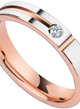 赤月女士钨金戒指镶莫桑石