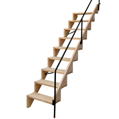 家用实木贴墙折叠楼梯隐形橡胶木