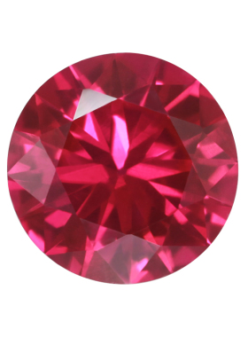 圆形5#红刚玉裸石戒面 实验室人造合成培育红宝石尖底Ruby主石钻