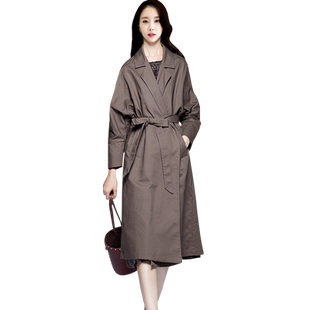 2026新款春秋女装品牌风衣女中长款韩版时尚气质修身薄款外套潮