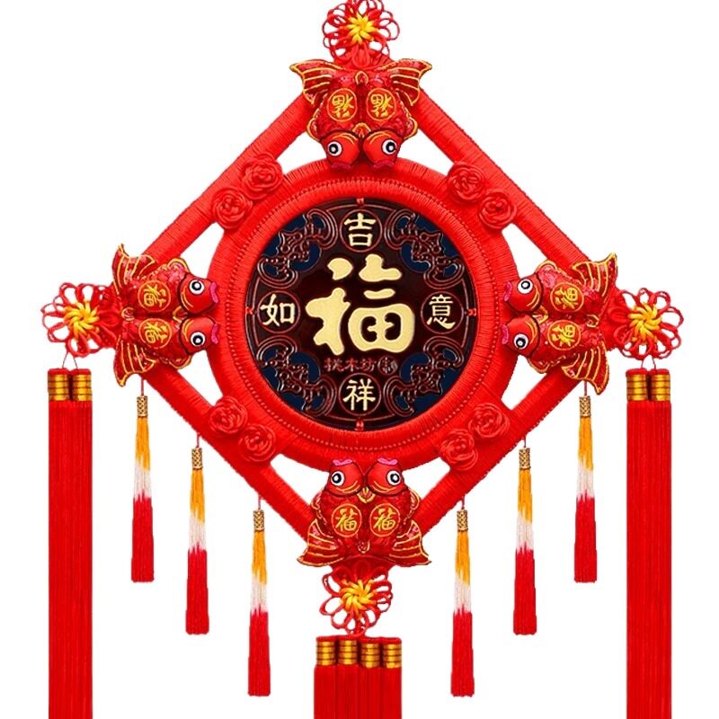 中国结福字挂件挂饰大小号新款桃木客厅入户门背景墙春节新年装饰