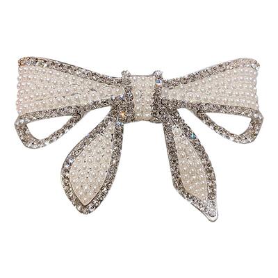 时尚珍珠镶钻蝴蝶结发夹