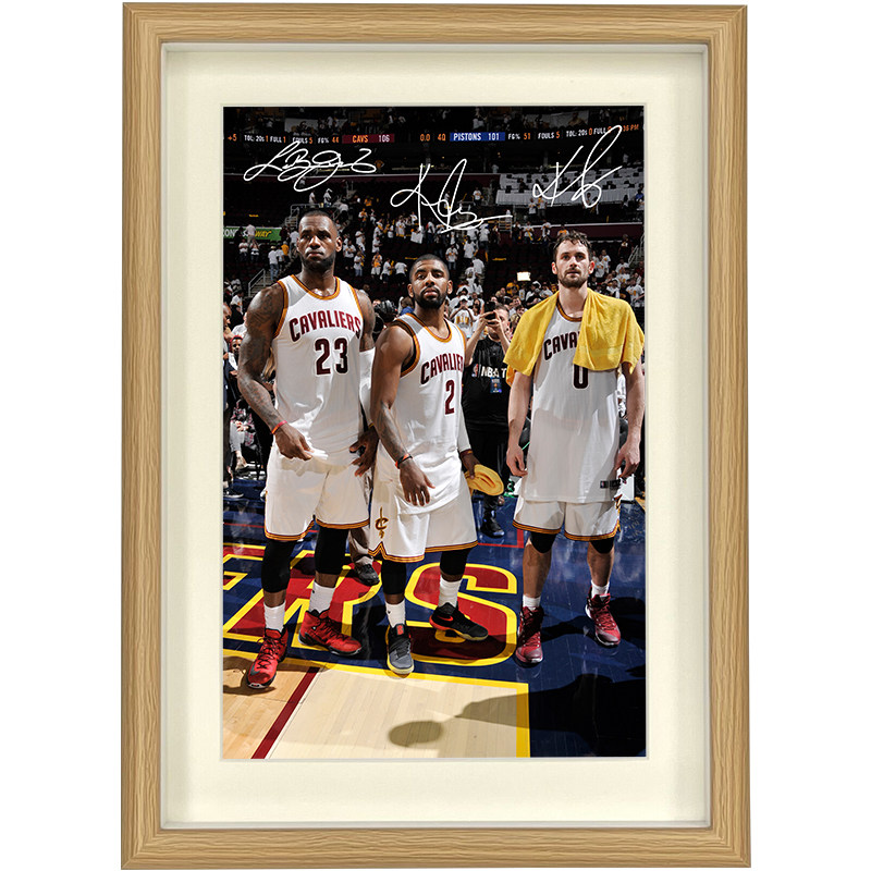 骑士三巨头詹姆斯欧文乐福相框挂画摆台NBA篮球海报照片墙装饰画