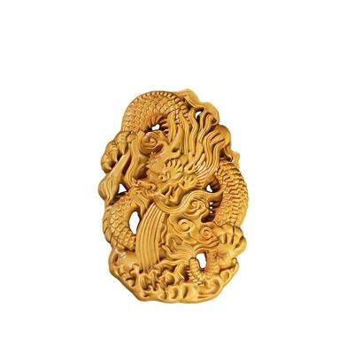 黄杨木雕生肖龙牌手把件挂件吊坠
