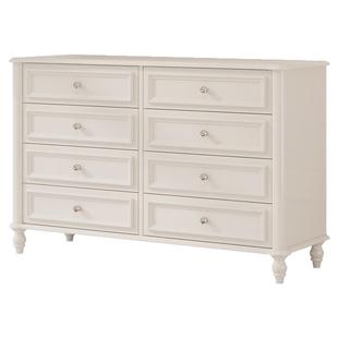 实木烤漆八斗柜卧室法式奶油风收纳五斗柜靠墙美式置物柜2025新款