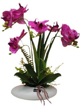 手感PU蝴蝶兰高档仿真花餐桌花