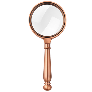 太阳火高品质高倍20倍光学玻璃镜片金属手持式放大镜古玩鉴赏便携式高清30仿古扩大镜老人阅读看书报手机专用