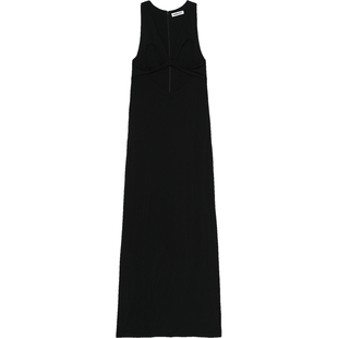 IT AMBUSH女装无袖连衣裙性感时髦挖剪镂空修身开叉长裙WDB030XJ