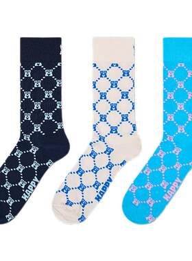 新款HappySocks老钱风中筒袜