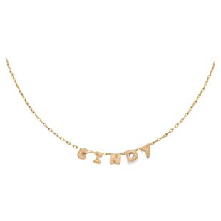 ChicVibes 【金色Mini满钻泡泡】~个性定制26个字母项链ins风