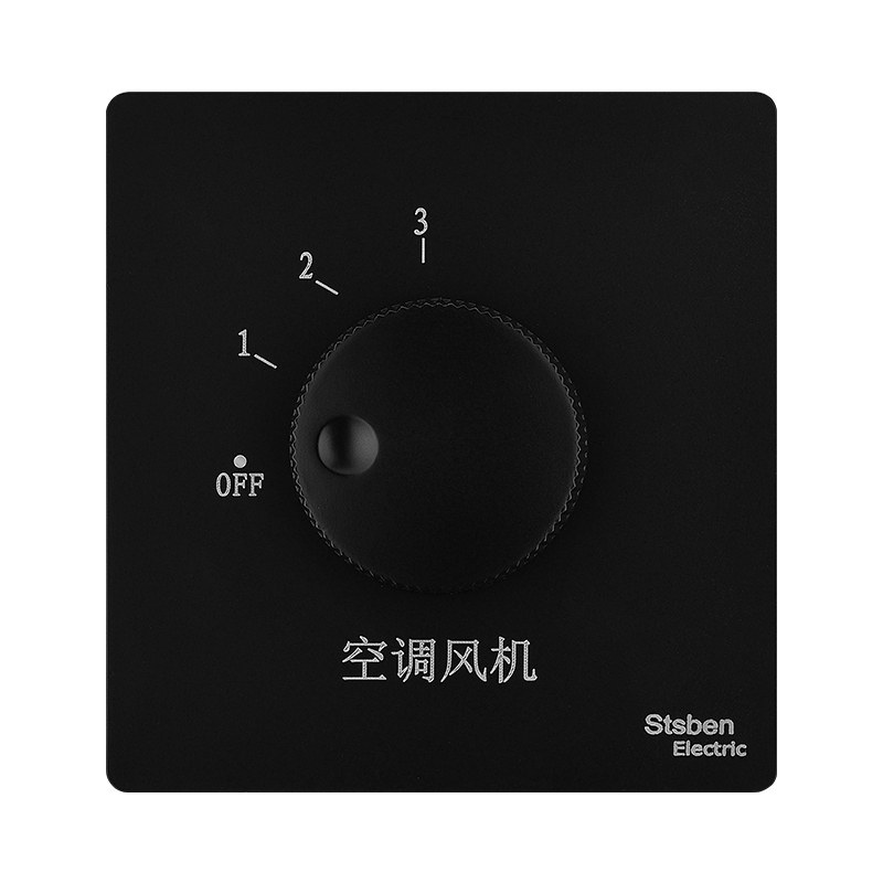 黑色中央空调盘管风机开关温控器