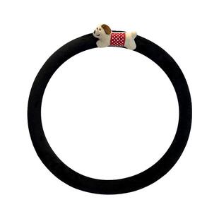 方向盘套冬季短毛绒卡通可爱小狗防滑保暖通用D型汽车把套女神款