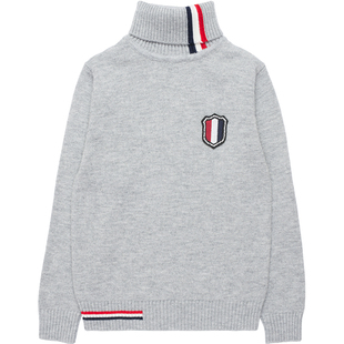 男童全羊毛儿童秋冬新款半高领中大童毛衣针织衫打底长袖羊毛衫