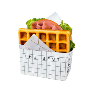 韩式网红三明治便当盒爆蛋吐司盒早餐外卖厚蛋汉堡包装盒纸托纸盒