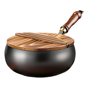 正品章丘大肚铁锅炒锅家用炒菜锅无涂层平底电磁炉燃气通用不粘锅