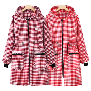 罩衣女新款工作服围裙厨房家用长袖纯棉做饭2025网红洋气餐饮专用