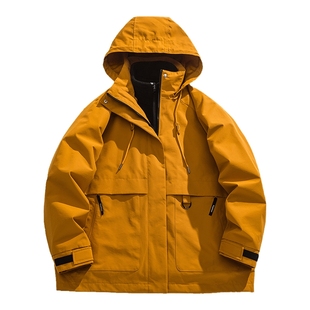 回力三合一户外冲锋夹克男士春秋冬季防水风衣男生工装加厚外套女