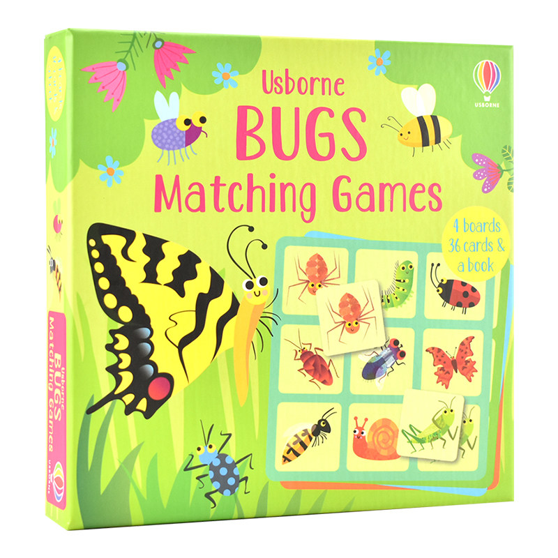 Usborne Bugs Matching Games 尤斯伯恩 昆虫单词 卡片桌游套盒 趣味学单词 生活常识 亲子互动 英语启蒙 3-6岁 英文原版进口
