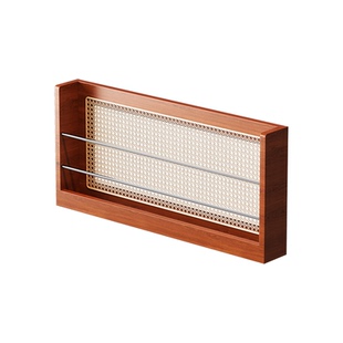 中复古风实木杂志架墙上置物架壁挂书报黑胶唱片收纳客厅墙面装饰