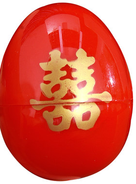 结婚红色鸡蛋壳陪嫁用品
