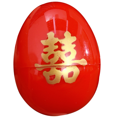 结婚红色鸡蛋壳陪嫁用品