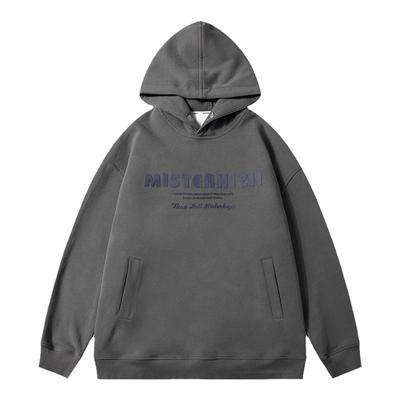 GOGOSOON加绒卫衣男新款2025秋冬连帽重磅硬挺美式青少年带帽加厚