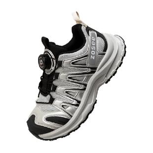 左西儿童运动鞋男童鞋子2025新款秋冬跑步鞋加绒保暖鞋女童旋钮鞋