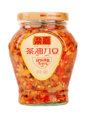 梁嘉茶油刀豆香辣下饭菜瓶装