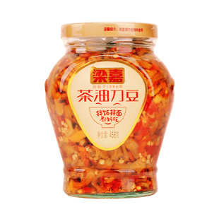 湖南特产梁嘉茶油刀豆458g剁辣椒酱腌制菜下饭菜炒菜新鲜咸菜泡菜