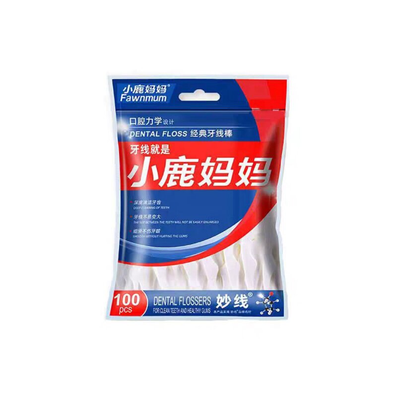 小鹿妈妈牙线牙签独立包装一次性