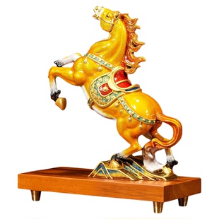 威弗列德装饰高级公司开业礼品马年吉祥物定制珐琅彩马到成功摆件